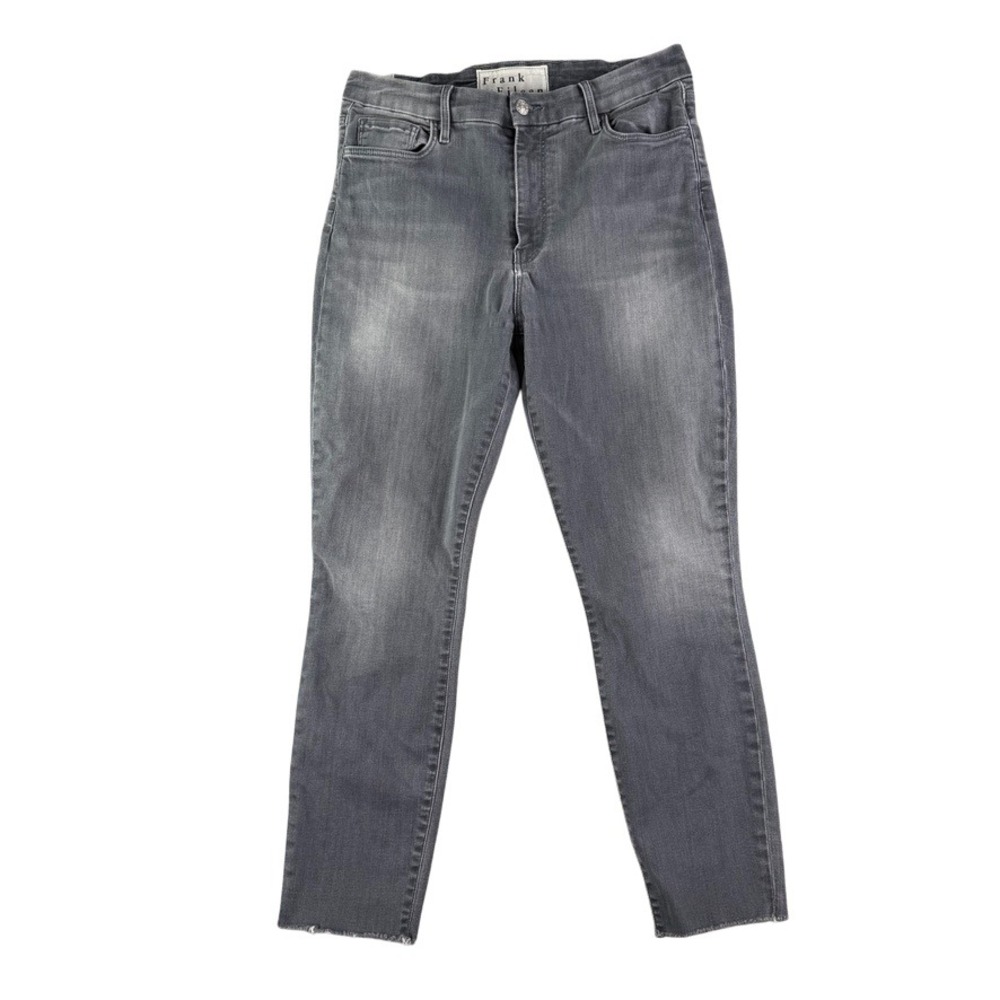 Frank Eileen Sligo Grey‎ Wash Distressed Raw Hem Skinny Jeans Womens Size 30